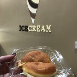 All Day Long - Ice cream donut sandwich made with fresh donuts from Blinkie's Donuts next door