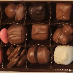 Carol Widman's Candy - Box of chocolates and Jordan Almonds