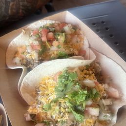 Fish taco and ground beef Fish taco and ground beef
