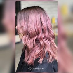 Hair by Wendy at Mimi’s Hair Designs - Rose gold color