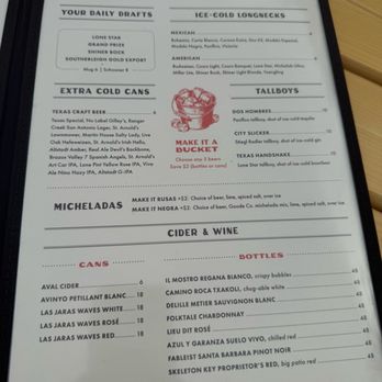 Otto’s Ice House - Menu April 2025 - Bars Near Me - San Antonio, Texas