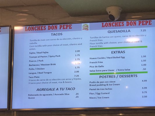 Menu photo 4 LONCHES DON PEPE Mesquite, TX