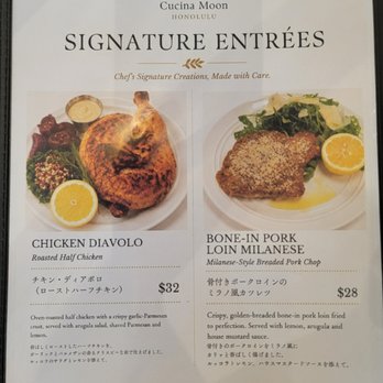 Cucina Moon - Signature entrees - Pasta Shops Near Me - Honolulu, Hawaii