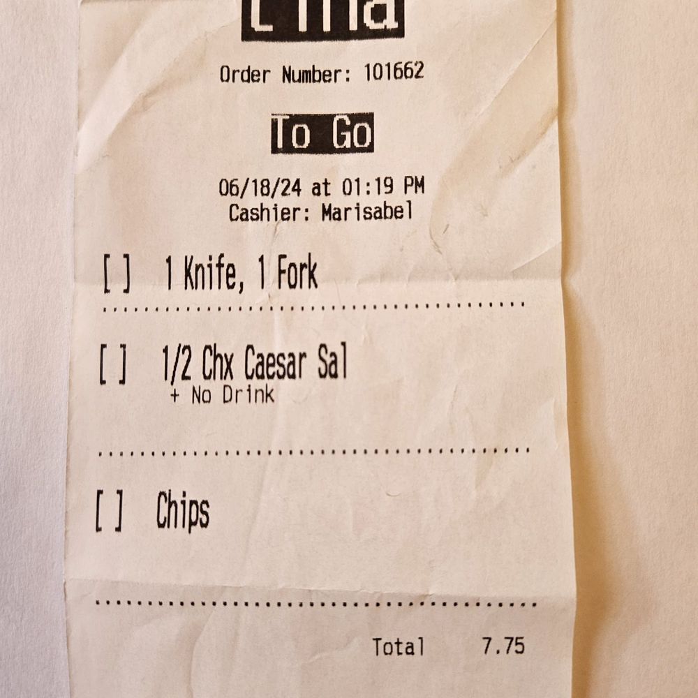 Panera Bread - Order receipt - Salad Near Me - New York, New York