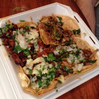Durango Taqueria y Carniceria - This is what 4 tacos ($8) looks like - Mexican Near Me - Auburn, Alabama