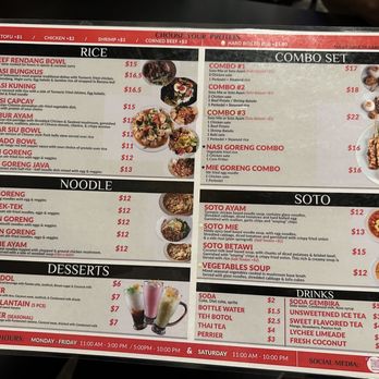 Mr. Sate - Menu 2 - Indonesian Near Me - Los Angeles, California