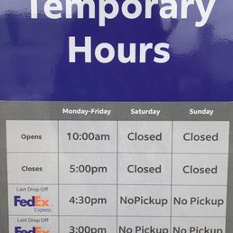 Temporary hours Temporary hours