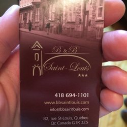 B&B Saint-Louis - Carte d'affaires avril 2018