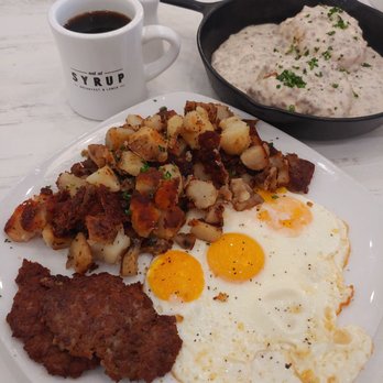Syrup - Aurora - Biscuits are pillowy, great gravy, hand formed sausage patties. - Breakfast & Brunch Near Me - Aurora, Illinois Syrup - Aurora - Biscuits are pillowy, great gravy, hand formed sausage patties. - Breakfast & Brunch Near Me - Aurora, Illinois