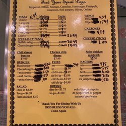 Feed Your Spirit Pizza - Menu