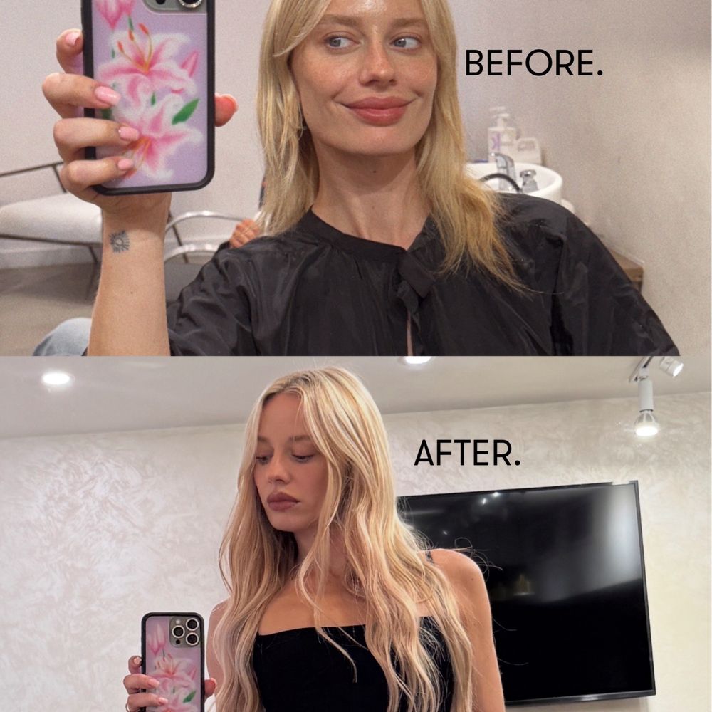 Luxbae - Before and after extension application - Hair Salons Near Me - Glendale, California