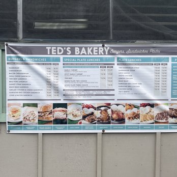 Ted's Bakery - Lunch/Dinner Menu - Bakeries Near Me - Haleiwa, Hawaii
