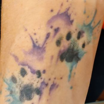 Pebbles Ink & Piercing - Tattoo, on my forearm, of my cat Eclipse's paw prints, with watercolor. *Ink done by: Chelsea Wilson, owner of Pebbles Ink - Tattoo Near Me - Niagara Falls, New York Pebbles Ink & Piercing - Tattoo, on my forearm, of my cat Eclipse's paw prints, with watercolor. *Ink done by: Chelsea Wilson, owner of Pebbles Ink - Tattoo Near Me - Niagara Falls, New York