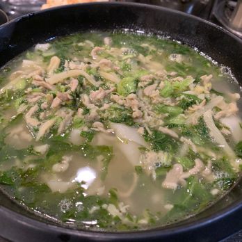 A & J Restaurant - (#106) Shredded Pork & Mustard Greens Noodle Soup - Taiwanese Near Me - Irvine, California