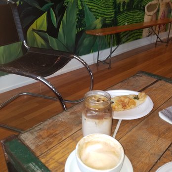Black River Roasters - cappucino, ice coffee in jar and croissant - Coffee Roasteries Near Me - Whitehouse Station, New Jersey Black River Roasters - cappucino, ice coffee in jar and croissant - Coffee Roasteries Near Me - Whitehouse Station, New Jersey