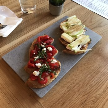 The Local - Roasted red pepper bruschetta (with amazing goat cheese!) and apple + brie bruschetta. - Wine Bars Near Me - Henderson, Nevada The Local - Roasted red pepper bruschetta (with amazing goat cheese!) and apple + brie bruschetta. - Wine Bars Near Me - Henderson, Nevada
