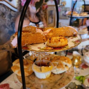 Coterie Tea & Eatery - Strawberry Canoli, soft Scones! Have you ever had a soft scone? Me neither someone at the table ate mine. Grrr - Tea Rooms Near Me - Upland, California Coterie Tea & Eatery - Strawberry Canoli, soft Scones! Have you ever had a soft scone? Me neither someone at the table ate mine. Grrr - Tea Rooms Near Me - Upland, California
