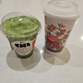 Cha Redefine - Matcha Matcha and peach oolong cha - Tea Rooms Near Me - Costa Mesa, California