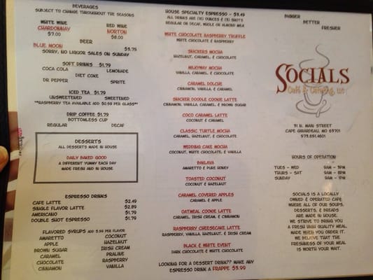 Menu photo 4 Social's Cafe & Catering Cape Girardeau, MO Menu photo 4 Social's Cafe & Catering Cape Girardeau, MO