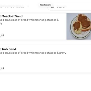 Katy's Diner - Menu shows mashed potatoes come with the open faced hot turkey sandwich. - Diners Near Me - Fallbrook, California Katy's Diner - Menu shows mashed potatoes come with the open faced hot turkey sandwich. - Diners Near Me - Fallbrook, California