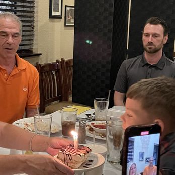 Pasta Cafe - A piece of tiramisu was served up for the birthday cake - Italian Near Me - Roswell, New Mexico