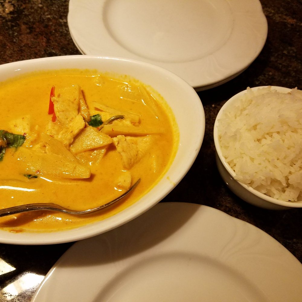 Thai Peppers - Spicy red Thai curry. Not so spicy and super sweet 3/5 - Thai Near Me - Bristow, Virginia Thai Peppers - Spicy red Thai curry. Not so spicy and super sweet 3/5 - Thai Near Me - Bristow, Virginia