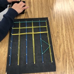 Montessori Children's House Of Hayward - Math | Geometry - Rubber band shapes