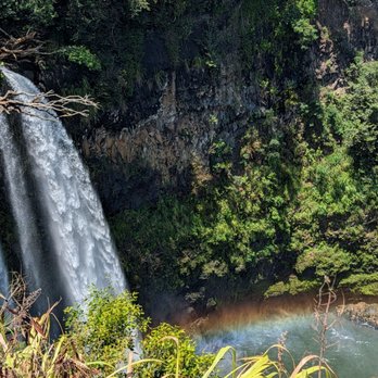 Wailua Falls - Waterfall with rainbow - Parks Near Me - Lihue, Hawaii Wailua Falls - Waterfall with rainbow - Parks Near Me - Lihue, Hawaii