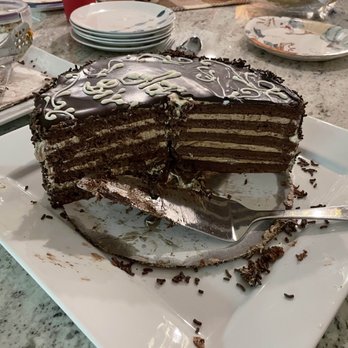 Pierre's Cakes - This is the cake we received; clearly missing layers and not the same cake as on the website. - Bakeries Near Me - Winnetka, California
