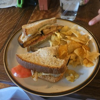 The Root Cellar Cafe - Marinated Eggplant Sandwich. I took a bite before I took a pic. - Breakfast & Brunch Near Me - San Marcos, Texas The Root Cellar Cafe - Marinated Eggplant Sandwich. I took a bite before I took a pic. - Breakfast & Brunch Near Me - San Marcos, Texas