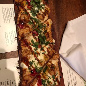 Seasons 52 - Flat bread chipotle bbq shirimp - New American Near Me - Burlington, Massachusetts Seasons 52 - Flat bread chipotle bbq shirimp - New American Near Me - Burlington, Massachusetts