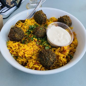 Oren's Hummus - Rice Bowl w/ Falafel - Mediterranean Near Me - Cupertino, California