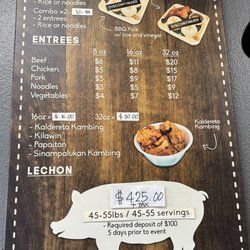 Sally's House of Lechon BBQ & Seafood - Menu (Dec 2025)
