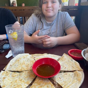 La Catrina - Barrie quesadilla i shared this with my daughter it needed more sauce just because it was a lot of food - Mexican Near Me - Ellijay, Georgia