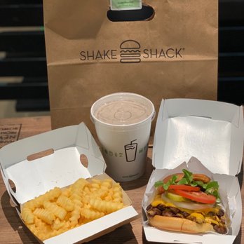 Shake Shack Parsippany atop The Hill - Double Shackburger (~$8), Crinkle-Cut Fries (~$3), Cookies & Cream Shake (~$5). - Fast Food Near Me - Parsippany, New Jersey Shake Shack Parsippany atop The Hill - Double Shackburger (~$8), Crinkle-Cut Fries (~$3), Cookies & Cream Shake (~$5). - Fast Food Near Me - Parsippany, New Jersey