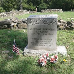 Long Run Cemetery - Mr. Abraham Linkhorn (Lincoln) Paternal Grandfather of President Abraham Lincoln, May 1738 to May 1786, He was 48 yrs old when killed.
