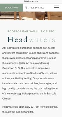 Menu photo 1 Headwaters San Luis Obispo, CA Menu photo 1 Headwaters San Luis Obispo, CA