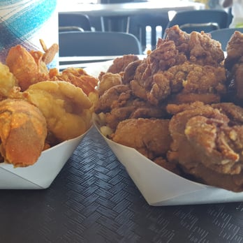 Johnny's Reef Restaurant - Fried chicken livers and fried lobster tail. - Seafood Near Me - Bronx, New York Johnny's Reef Restaurant - Fried chicken livers and fried lobster tail. - Seafood Near Me - Bronx, New York