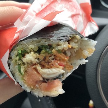 Love Sushi - Make Your Own Sushi Burrito (smoked salmon, smoked eel, tempura shrimp, crunchy bits, seaweed salad, wasabi mayo and eel sauce) - Japanese Near Me - Gaithersburg, Maryland Love Sushi - Make Your Own Sushi Burrito (smoked salmon, smoked eel, tempura shrimp, crunchy bits, seaweed salad, wasabi mayo and eel sauce) - Japanese Near Me - Gaithersburg, Maryland