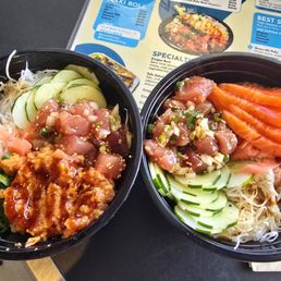 Ahi poke, spicy tuna and Ora King Salmon Ahi poke, spicy tuna and Ora King Salmon