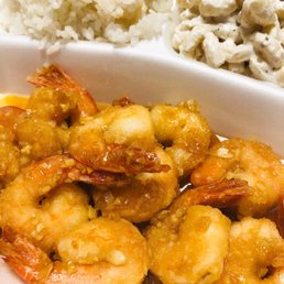 Garlicky Shrimp Plate Lunch