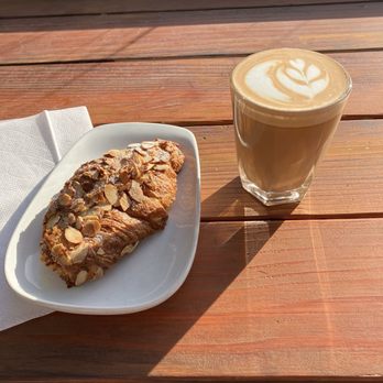 Enjoy Coffee - Almond croissant and mocha - Coffee & Tea Near Me - Vacaville, California