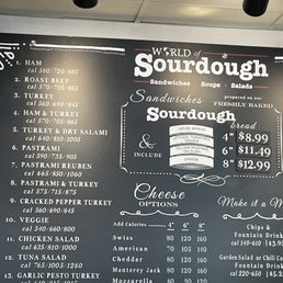 Partial sandwich menu. Partial sandwich menu.
