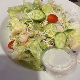 Chef salad with brown lettuce. Chef salad with brown lettuce.