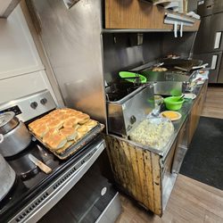 North Star Restaurant - The kitchen with a pan of freshly baked biscuits.