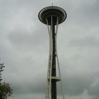 Space Needle - Space Needle on a lovely overcast day - Landmarks & Historical Buildings Near Me - Seattle, Washington