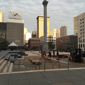 Union Square - Preparing for the holiday ice rink! - Public Markets Near Me - San Francisco, California