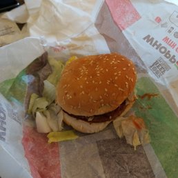 Whopper Jr with no onion or mayo
