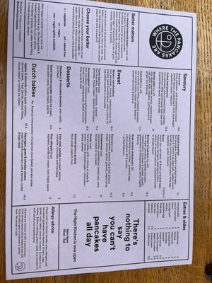 Menu photo 4 Where the Pancakes are London, XGL Menu photo 4 Where the Pancakes are London, XGL