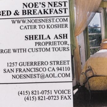 Noe's Nest Bed And Breakfast - Noes Nest contact information - Hotels Near Me - San Francisco, California Noe's Nest Bed And Breakfast - Noes Nest contact information - Hotels Near Me - San Francisco, California